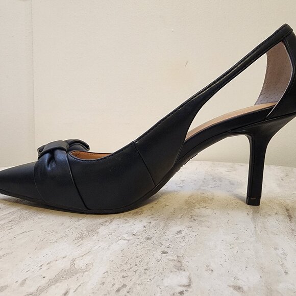 On 34th Womens Elayne Cutout Pumps Black Smooth 6.5M - A010 - Picture 6 of 11